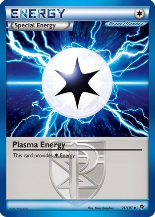 Plasma Energy (Team Plasma) 091  - Reverse Holofoil Plasma Blast - Uncommon