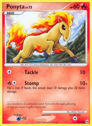 Ponyta (72) 072/99  - Reverse Holofoil Arceus - Common