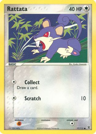 Rattata 077/112  - Reverse Holofoil FireRed & LeafGreen - Common