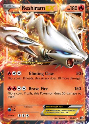 Reshiram EX 029/113  - Holofoil Legendary Treasures - Ultra Rare