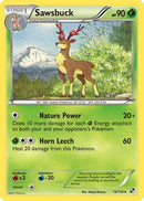 Sawsbuck 014/114  - Reverse Holofoil Black and White - Rare