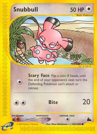 Snubbull 101  - Reverse Holofoil Skyridge - Common
