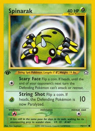 Spinarak 075/111  - 1st Edition Neo Genesis - Common