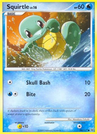 Squirtle 096/127  - Reverse Holofoil Platinum - Common
