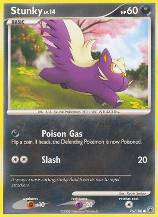 Stunky/100  - Reverse Holofoil Majestic Dawn - Common