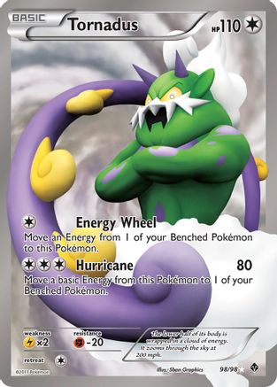 Tornadus (98 Full Art) 098/98  - Holofoil Emerging Powers - Ultra Rare