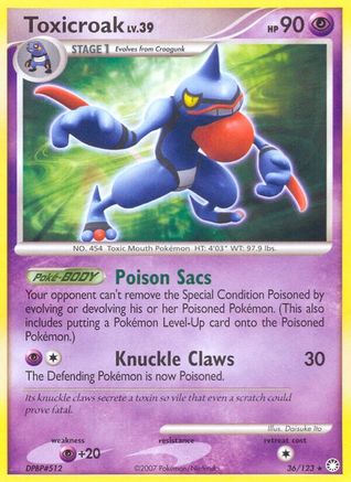 Toxicroak 036  Mysterious Treasures - Rare