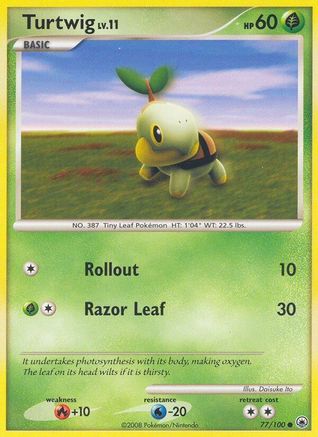 Turtwig (77) 077/100  Majestic Dawn - Common