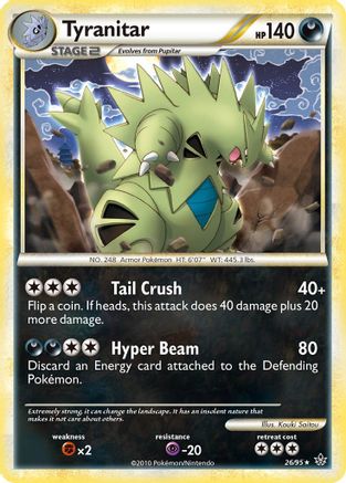 Tyranitar 026  - Reverse Holofoil Unleashed - Rare