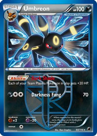 Umbreon (Team Plasma) 064/116  - Holofoil Plasma Freeze - Holo Rare