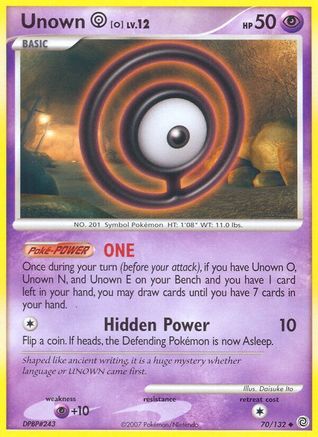 Unown [O] 070/132  Secret Wonders - Uncommon