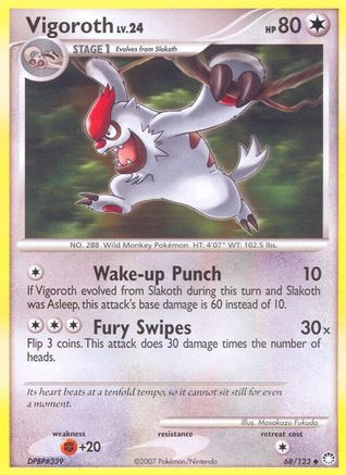 Vigoroth 068  - Reverse Holofoil Mysterious Treasures - Uncommon