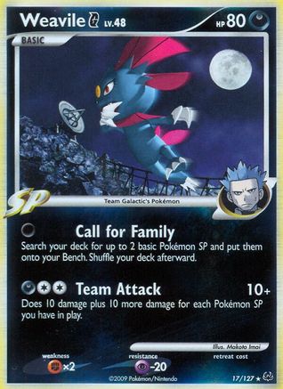 Weavile G 017  - Holofoil Platinum - Holo Rare