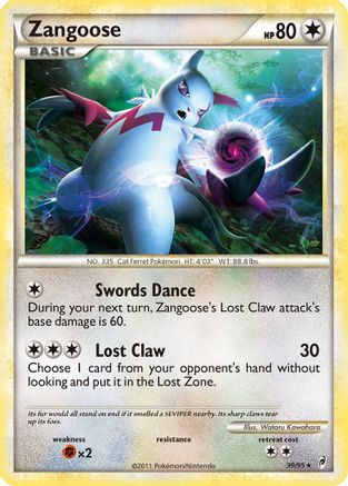 Zangoose 039  Call of Legends - Rare