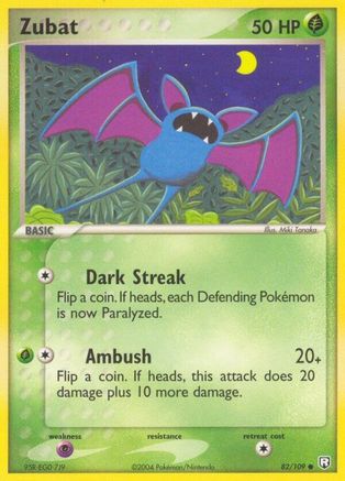 Zubat 082/109  - Reverse Holofoil Team Rocket Returns - Common