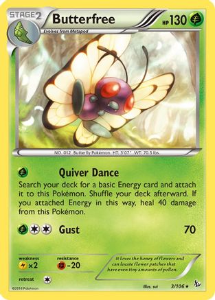 Butterfree 003/106 XY  Flashfire - Rare