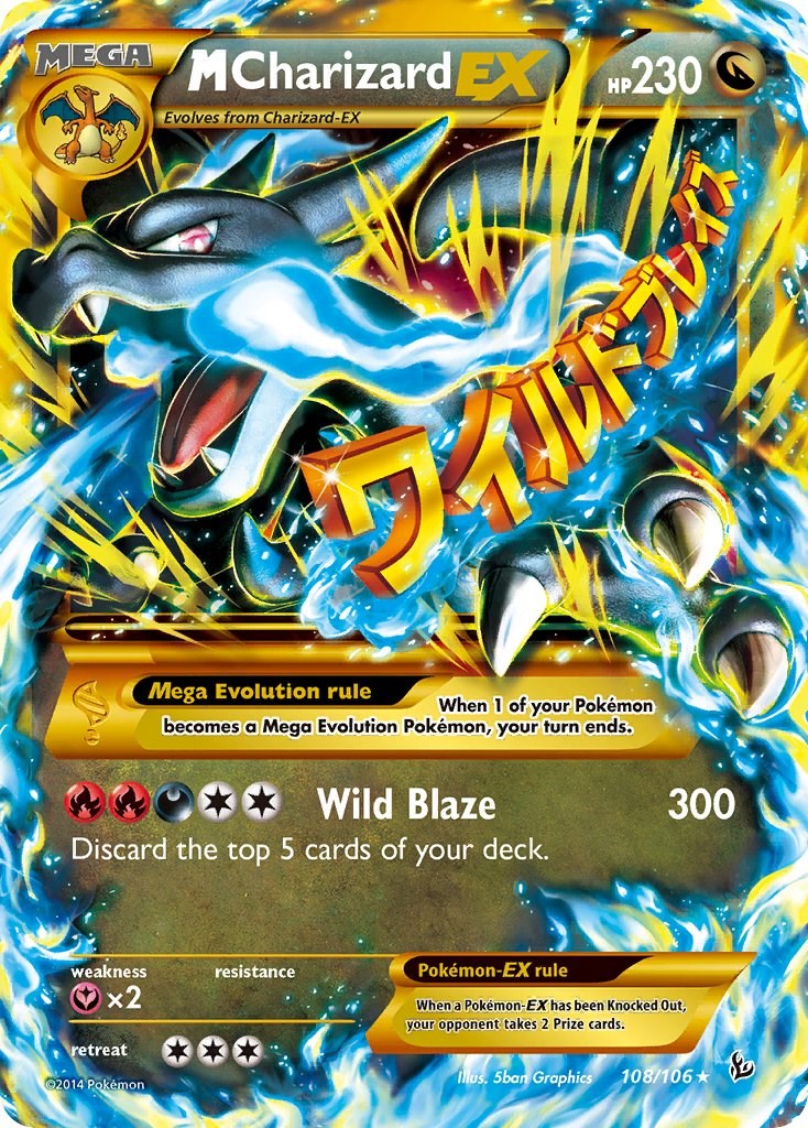 M Charizard EX (X) (Secret) [FLF - 108/106]