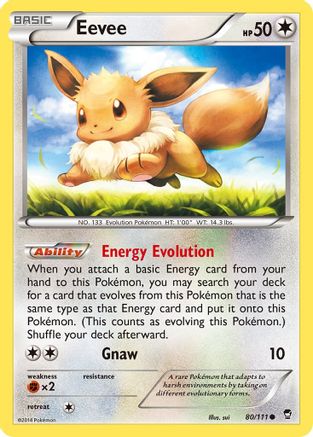 Eevee 080/111 XY  Furious Fists - Common