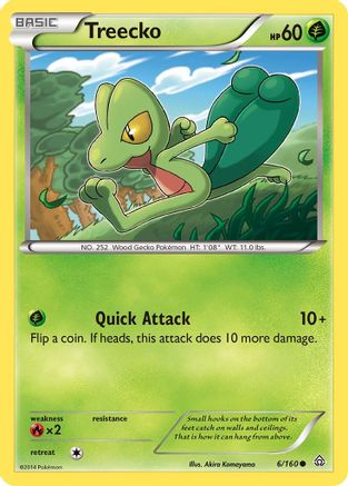 Treecko 006/160  - Reverse Holofoil XY  Primal Clash - Common
