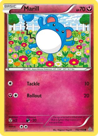 Marill 102/160  XY  Primal Clash - Common