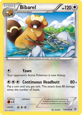 Bibarel 118/160 XY  Primal Clash - Uncommon