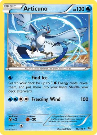 Articuno (16) 016/108 XY  Roaring Skies - Rare