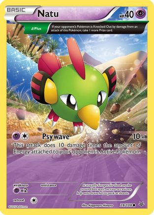 Natu (28 Delta) 028/108  - Reverse Holofoil XY  Roaring Skies - Common