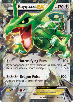Rayquaza EX (75) 075/108  - Holofoil XY  Roaring Skies - Ultra Rare