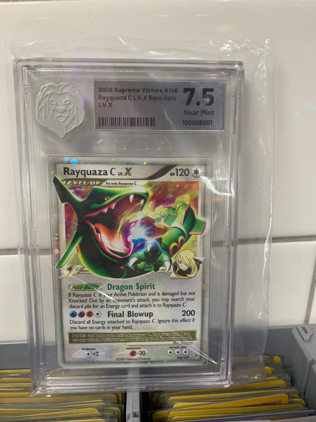 PSA 9 Mint Rayquaza C LV.X 079/100 Beat of the Frontier Holo