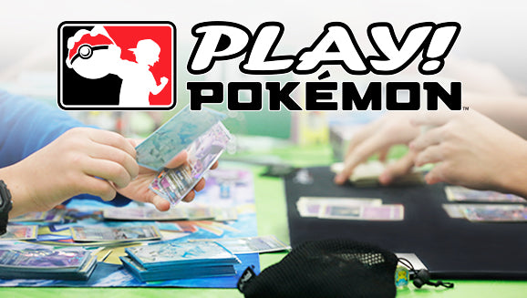 pokémon trading card match with Play! Pokémon logo