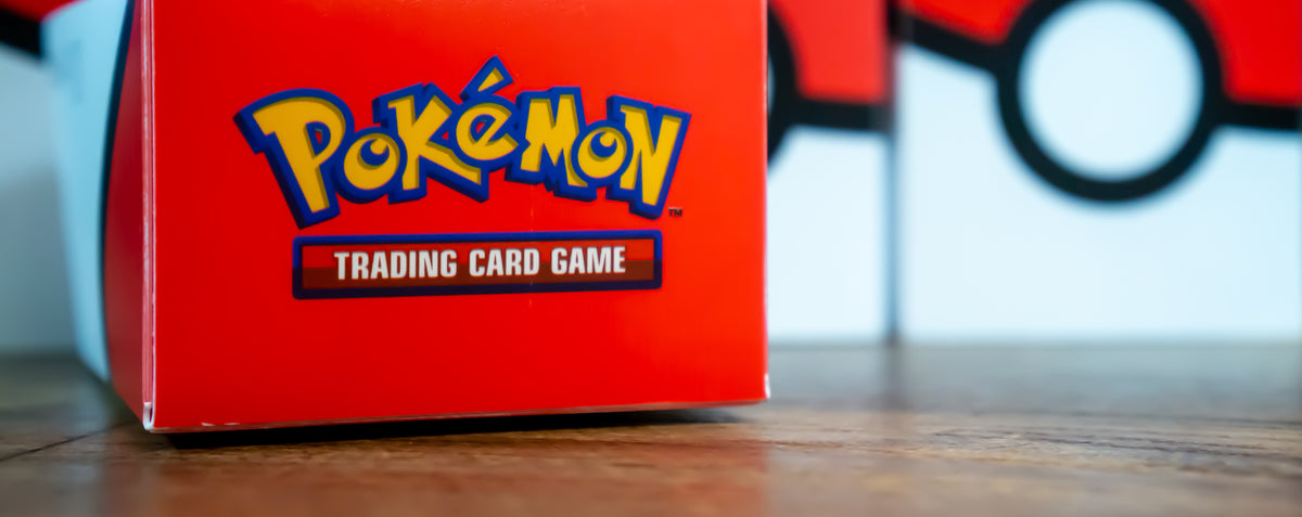 top side of a box of a Pokémon card