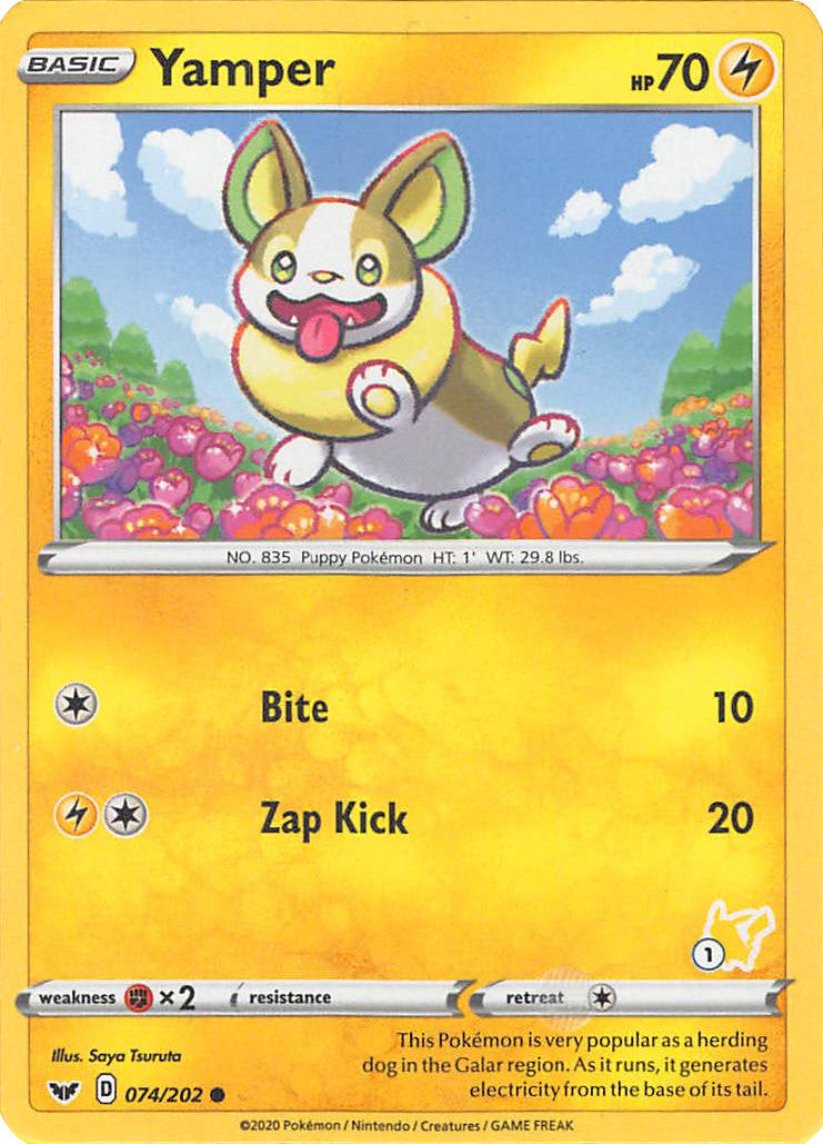 Yamper (074/202) (Pikachu Stamp