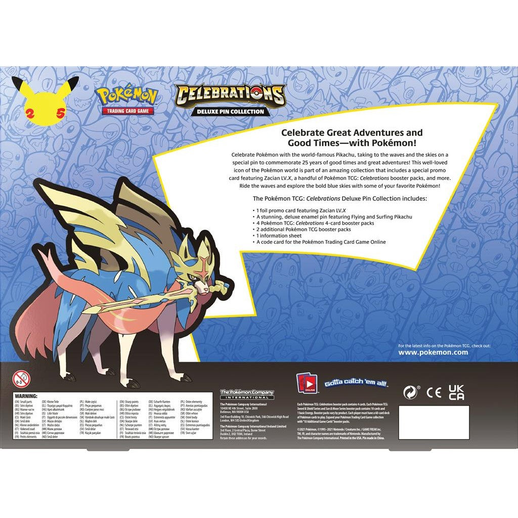 Celebrations: 25th Anniversary - Deluxe Pin Collection (Zacian LV. X) Celebrations: 25th Anniversary - Deluxe Pin Collection (Zacian LV. X)