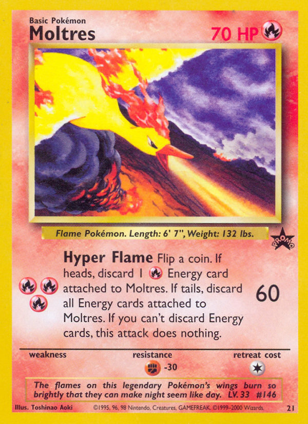 Moltres (21) [Wizards of the Coast: Black Star Promos]