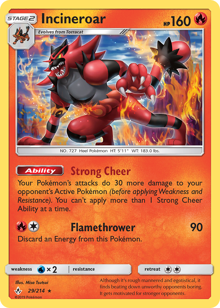 Incineroar (29/214) [Sun & Moon: Unbroken Bonds]