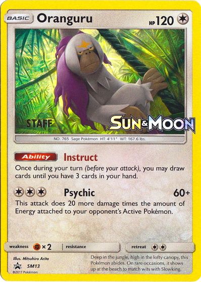 Oranguru (SM13) (Staff Prerelease Promo) [Sun & Moon: Black