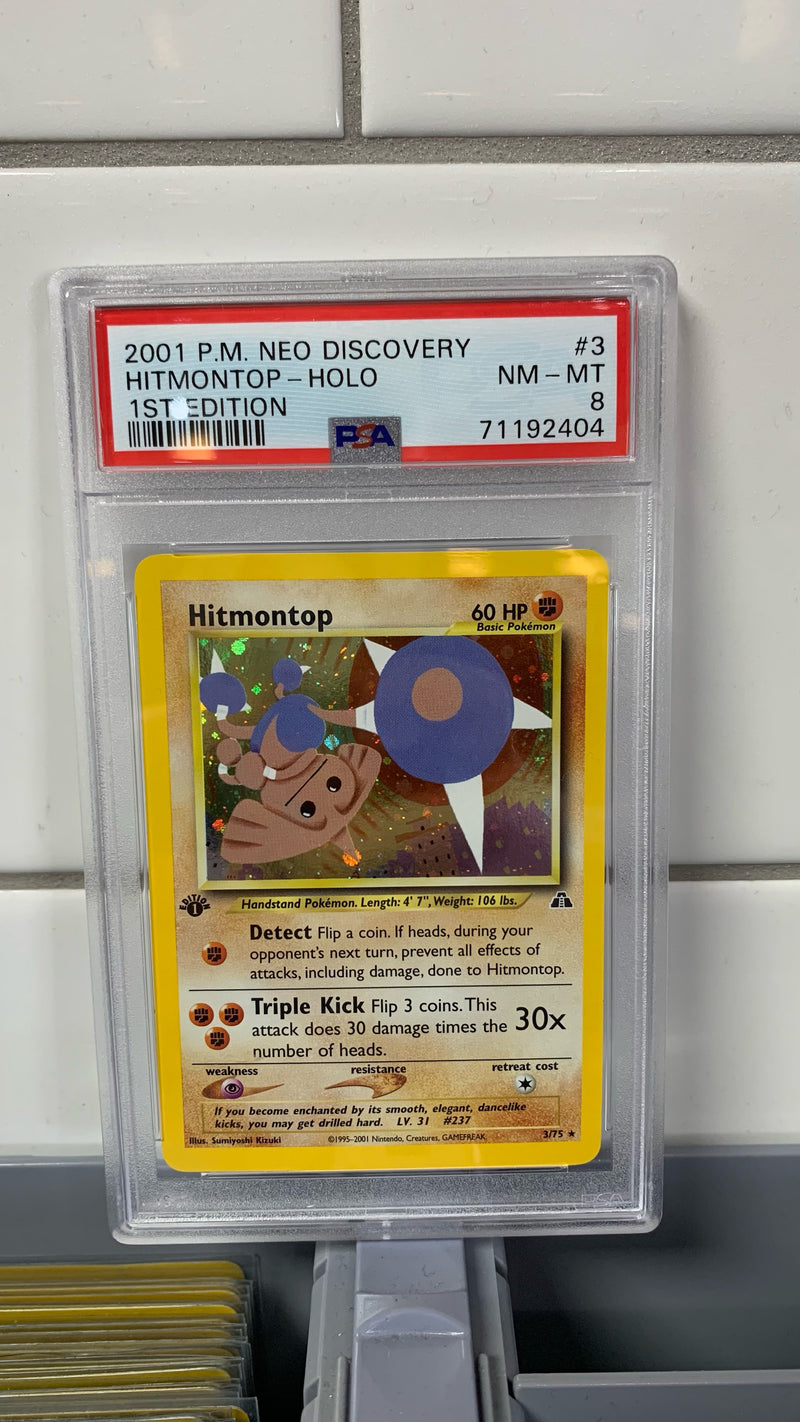 Hitmontop (1st edition) - PSA 8